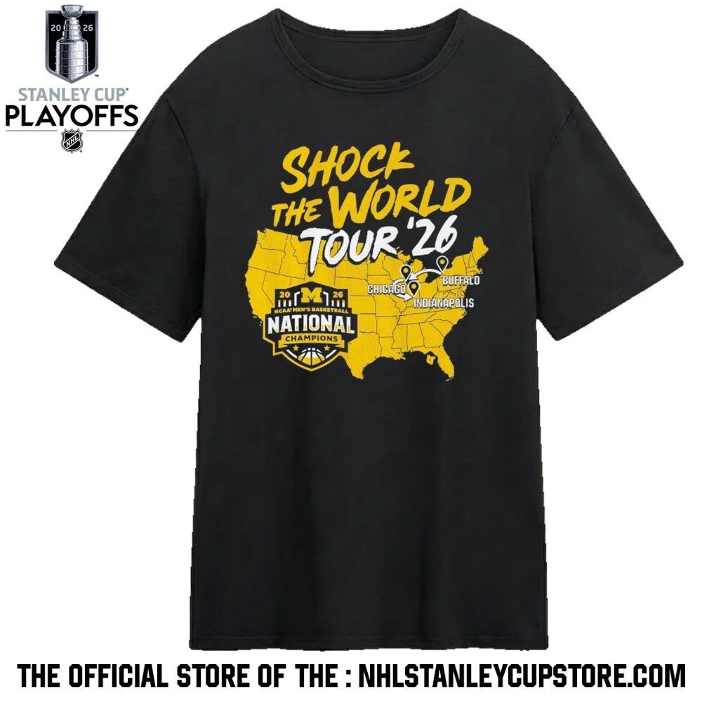 Michigan Wolverines 2026 National Champions Shock the World Tour Shirt Unisex , , , Long Sleeve Tee
