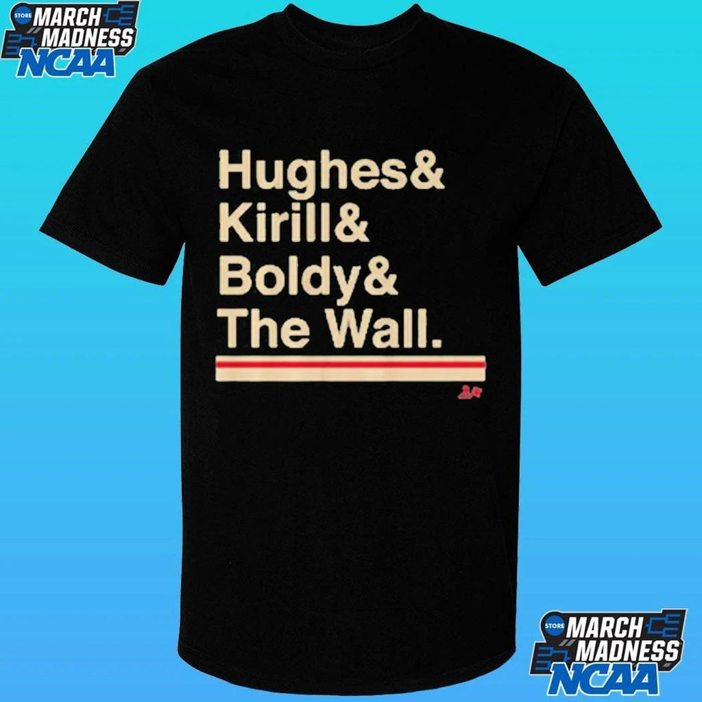 Minnesota Hockey Ampersand Hughes & Kirill & Boldy & The Wall Shirt Unisex , , , Long Sleeve Tee
