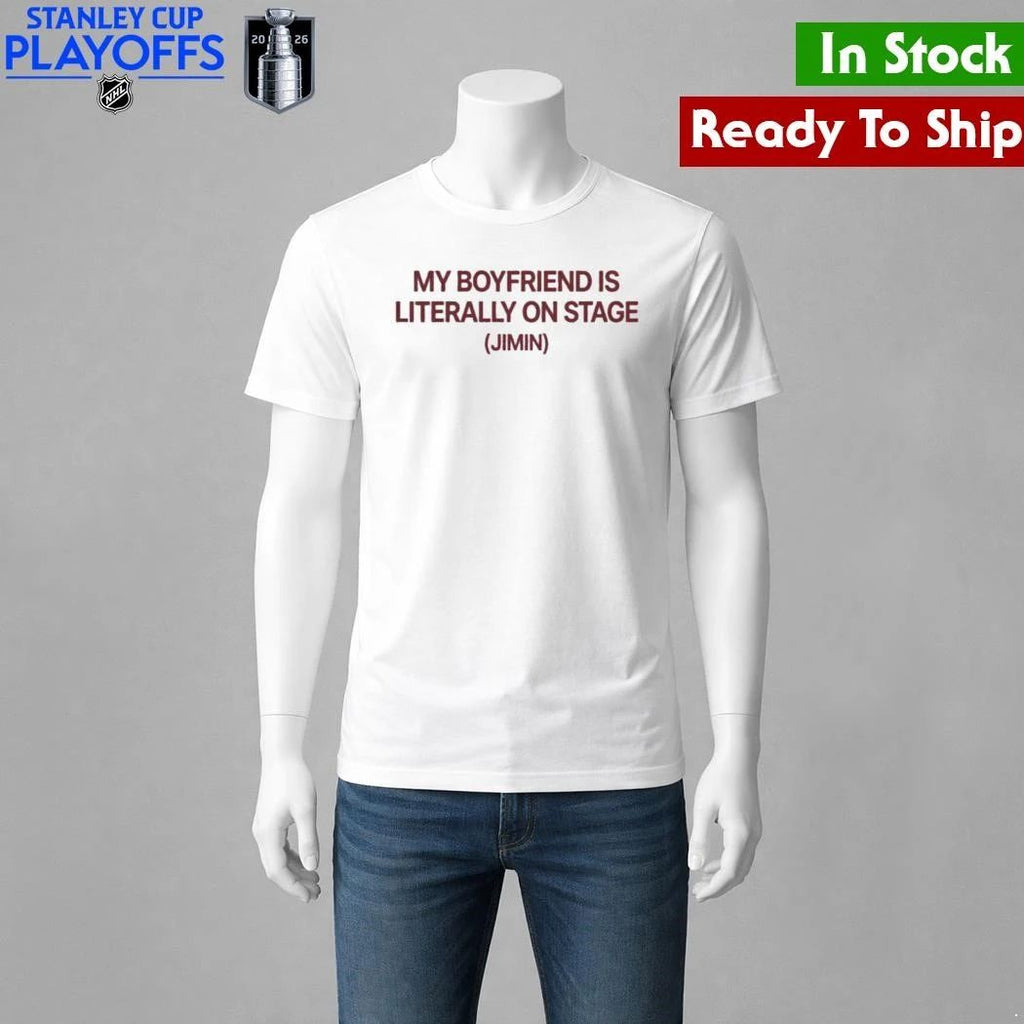 My Boyfriend Is Literally On Stage Jimin Shirt Unisex , , , Long Sleeve Tee