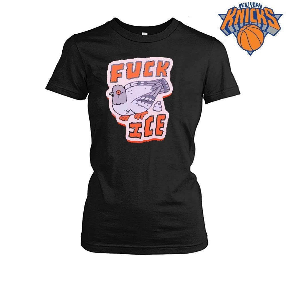 Fuck ICE Pigeon Pooping Anti Border Patrol Political Cartoon Streetwear Shirt