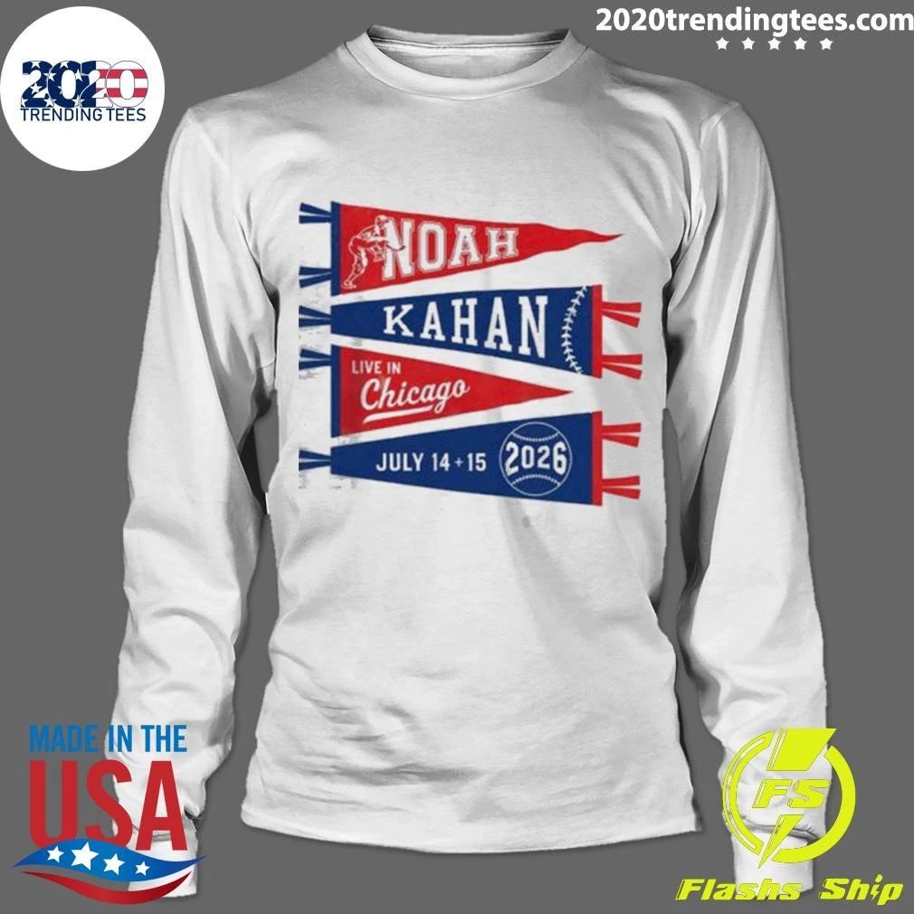 Noah Kahan Live In Chicago At Wrigley Field On July 14, 15 2026 Baseball Shirt