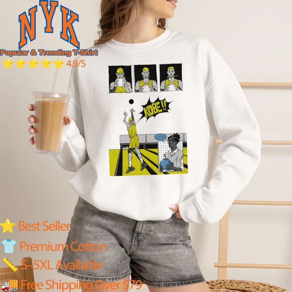 Kobe Bowling Shot Funny Basketball Meme Comic Strip shirt