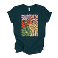 Boho Flowers Abstract Daisy Design Comfort Tee Shirt Soft Casual Gift Unisex , , , Long Sleeve Tee