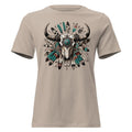 Boho Animal Skull Women's Relaxed Unisex , , , Long Sleeve Tee