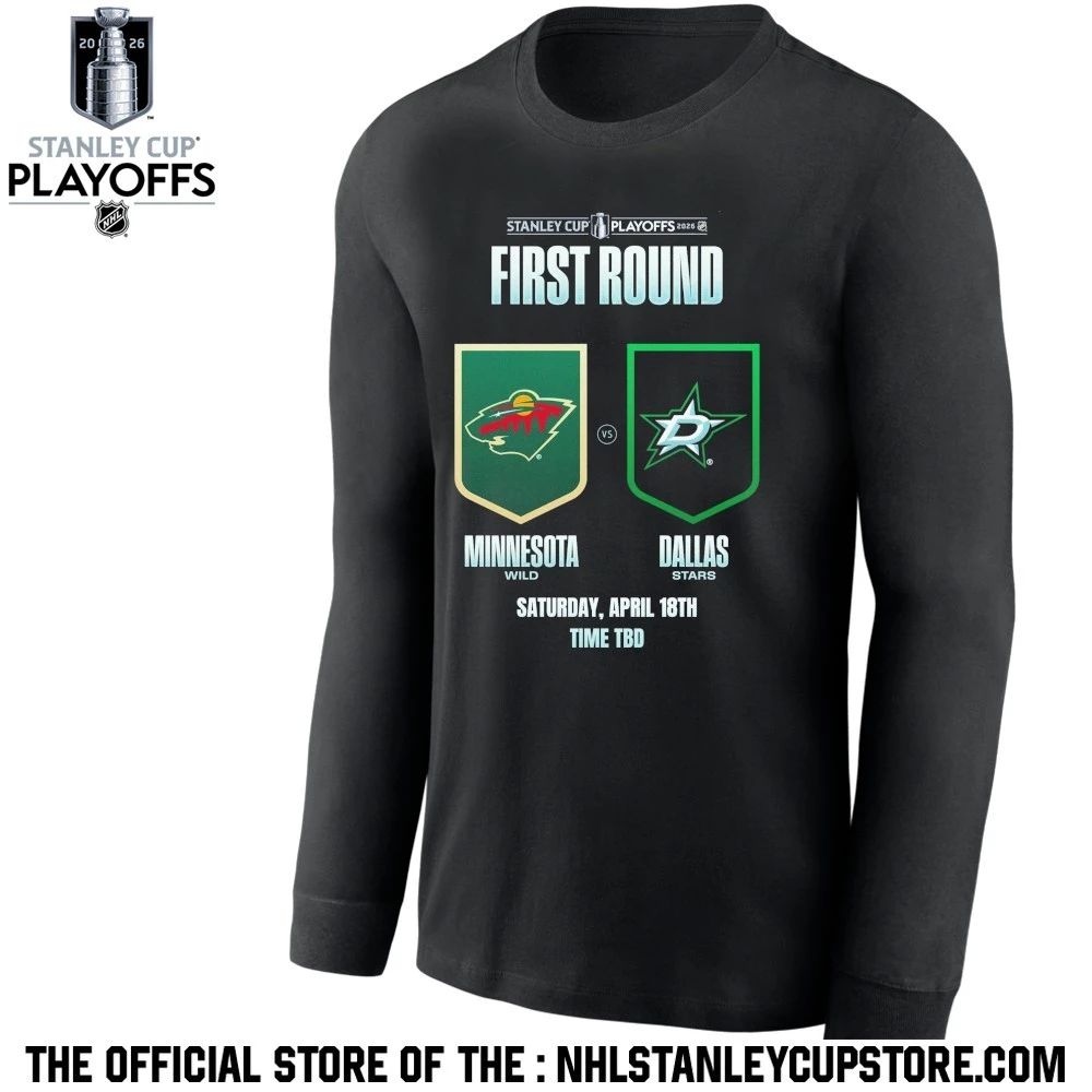 Dallas Stars vs Minnesota Wild 2026 NHL Stanley Cup Playoffs First Round Shirt Unisex , , , Long Sleeve Tee