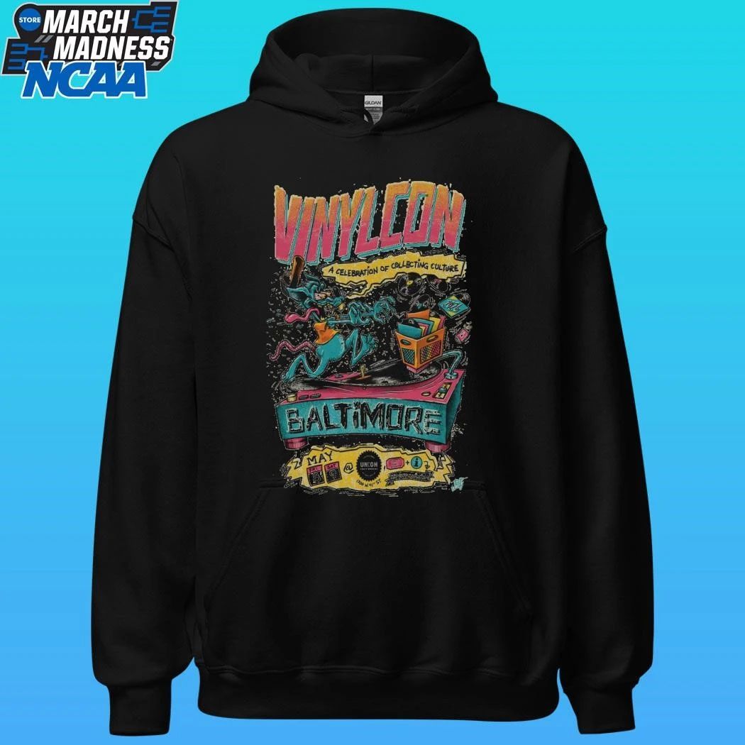 Vinylcon! May 8,9 2026 Baltimore Poster Shirt Unisex , , , Long Sleeve Tee