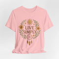 Live Simply Unisex Jersey Tee, Eco-friendly Shirt, Boho Graphic Tee, Casual Wear Unisex , , , Long Sleeve Tee