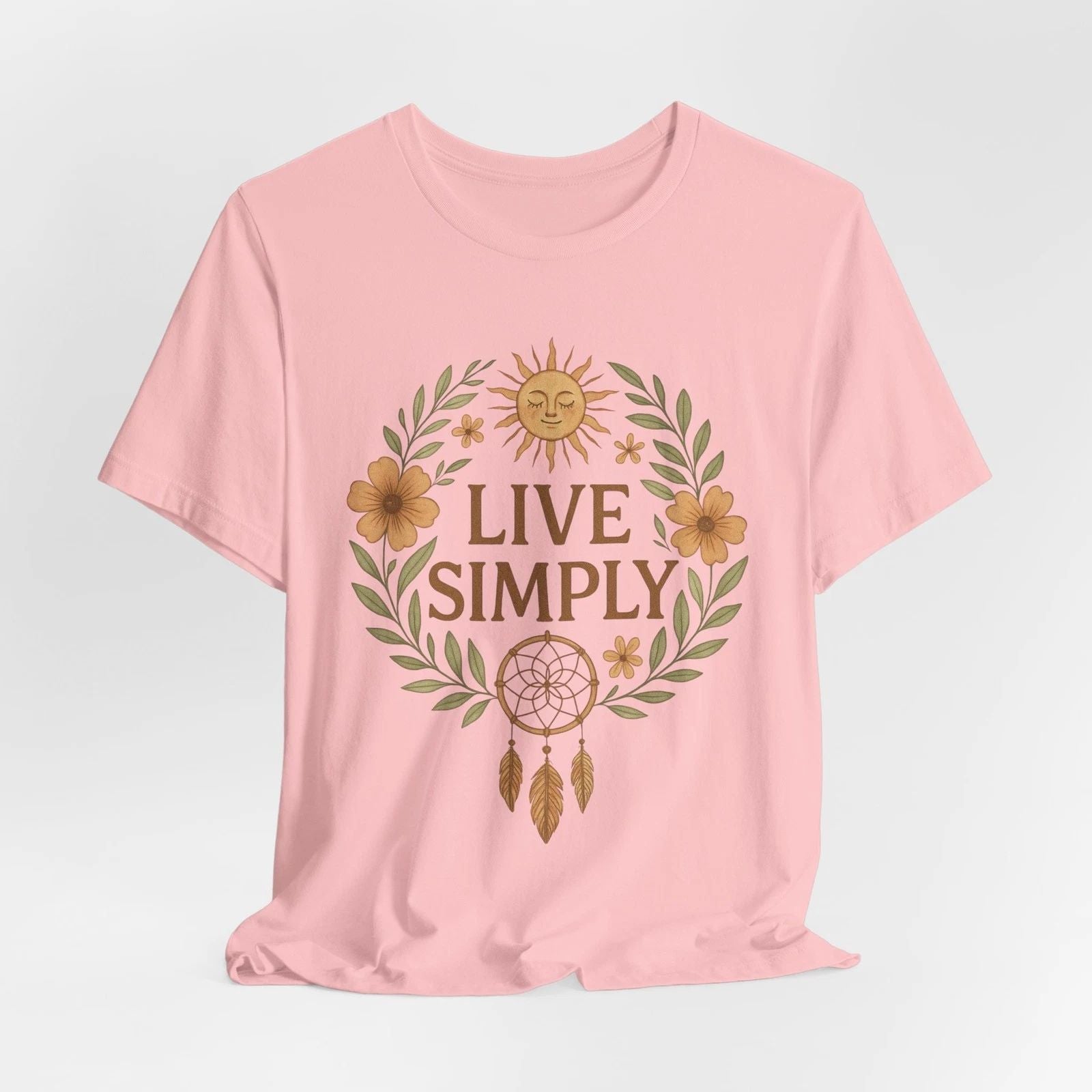Live Simply Unisex Jersey Tee, Eco-friendly Shirt, Boho Graphic Tee, Casual Wear Unisex , , , Long Sleeve Tee