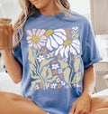 Boho Daisy Flower Comfort Tee Shirt Vintage Style Relaxed Fit Unisex , , , Long Sleeve Tee
