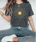 Vintage Sunburst Shirt, Boho Unisex , , , Long Sleeve Tee