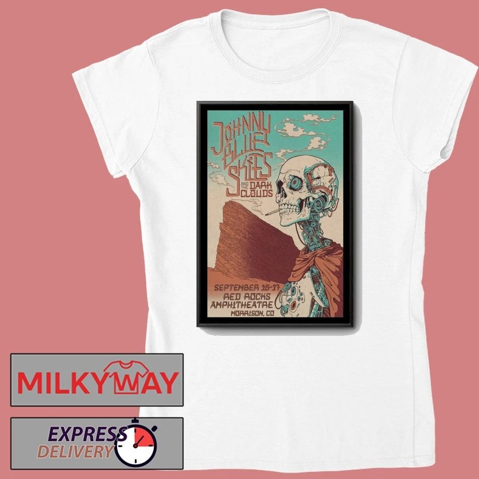 Johnny Blue Skies Concert Red Rocks Morrison, CO September 17, 2025 Poster shirt Unisex , , , Long Sleeve Tee
