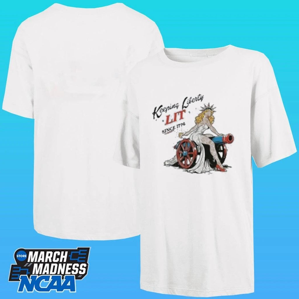 Keeping Liberty Lit Since 1776 Liberty Statue Shirt Unisex , , , Long Sleeve Tee