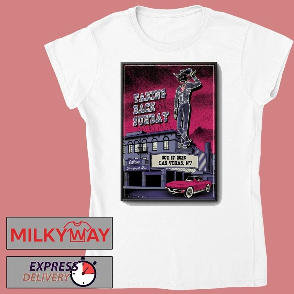 Taking Back Sunday Oct 17 2025 Fontainebleau Las Vegas, NV Poster shirt Unisex , , , Long Sleeve Tee