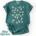 Daisy Floral Comfort Tee Boho Style Flower Shirt Women Unisex , , , Long Sleeve Tee