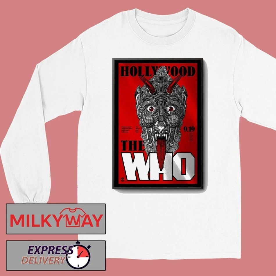 The Who Hollywood Bowl, Hollywood, CA Tour Sep 19, 2025 Poster shirt Unisex , , , Long Sleeve Tee