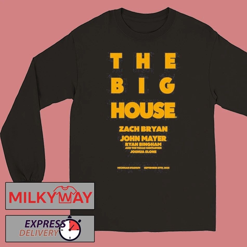 Zach Bryan Big House 2025 Shirt Unisex , , , Long Sleeve Tee