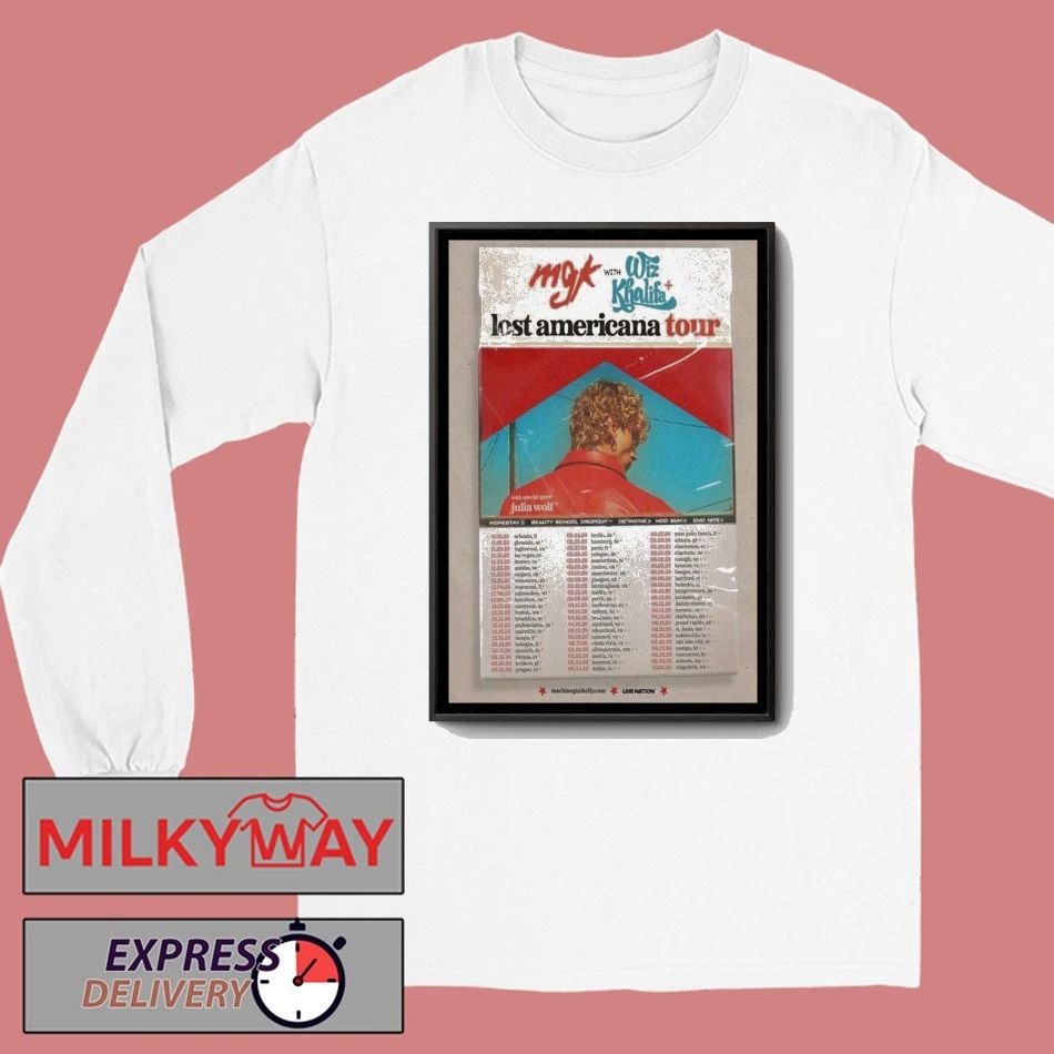 MGK Wiz Khalifa World Tour Poster shirt Unisex , , , Long Sleeve Tee