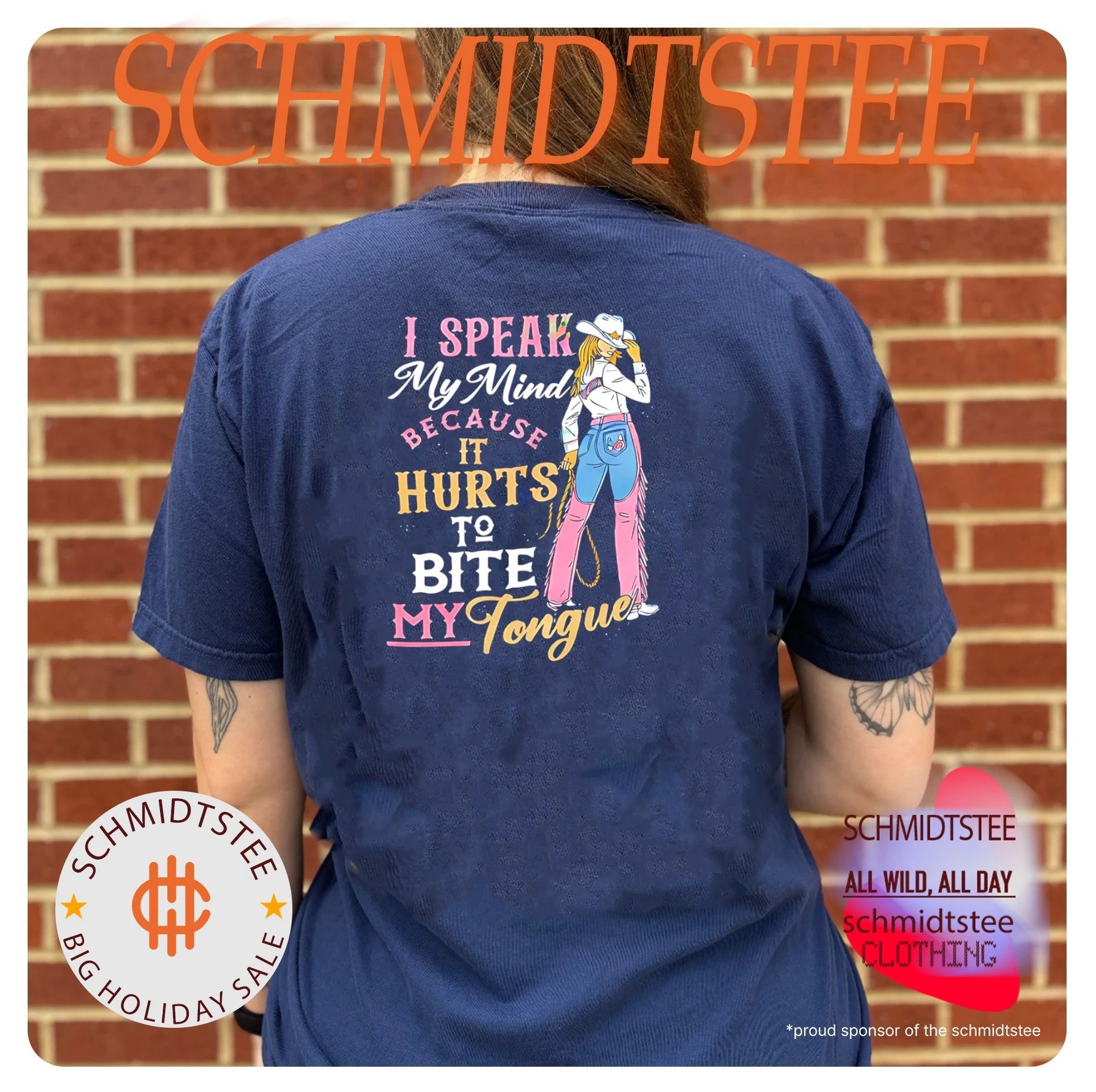 Cowgirl I speak my mind because it hurts to bite my tounge shirt