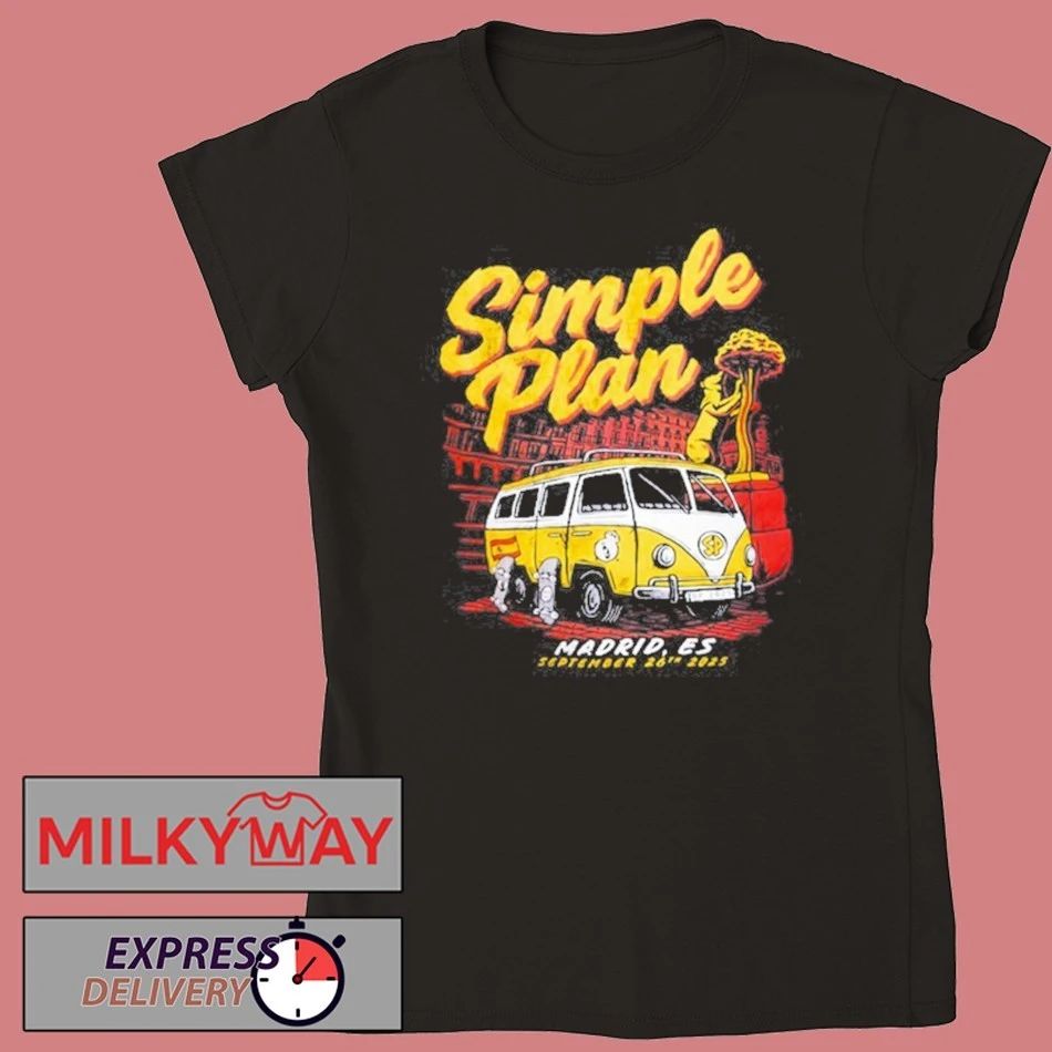 Simple Plan Madrid, Spain 2025 Event Unisex , , , Long Sleeve Tee