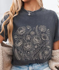 Boho Wildflower Botanical Floral Comfort Tee Unisex , , , Long Sleeve Tee