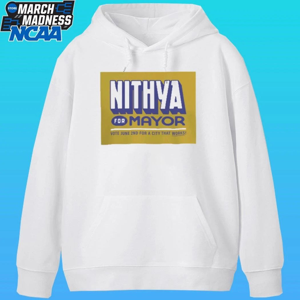 Nithya Raman For Mayor Vote June 2nd For A City That Works Shirt Unisex , , , Long Sleeve Tee