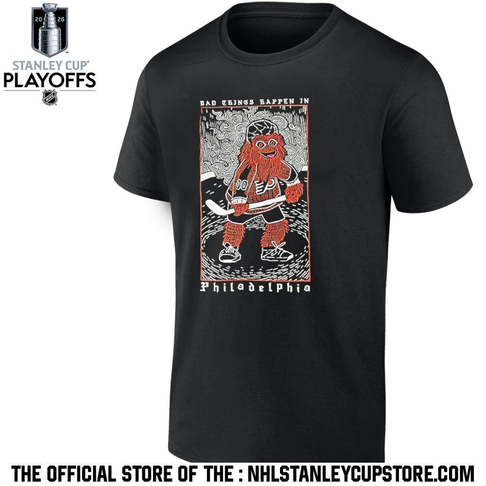 Flyers Bad Things Happen In Philadelphia Gritty Art Shirt Unisex , , , Long Sleeve Tee