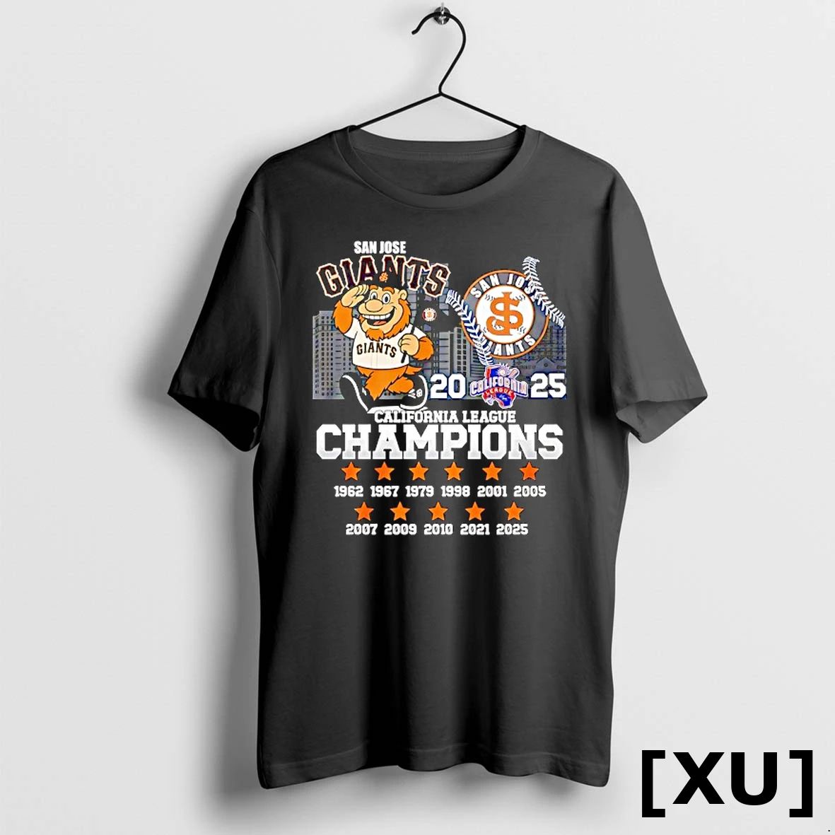 San Jose Giants Mascot California League Champions 2025 Tshirts Sweater Unisex , , , Long Sleeve Tee