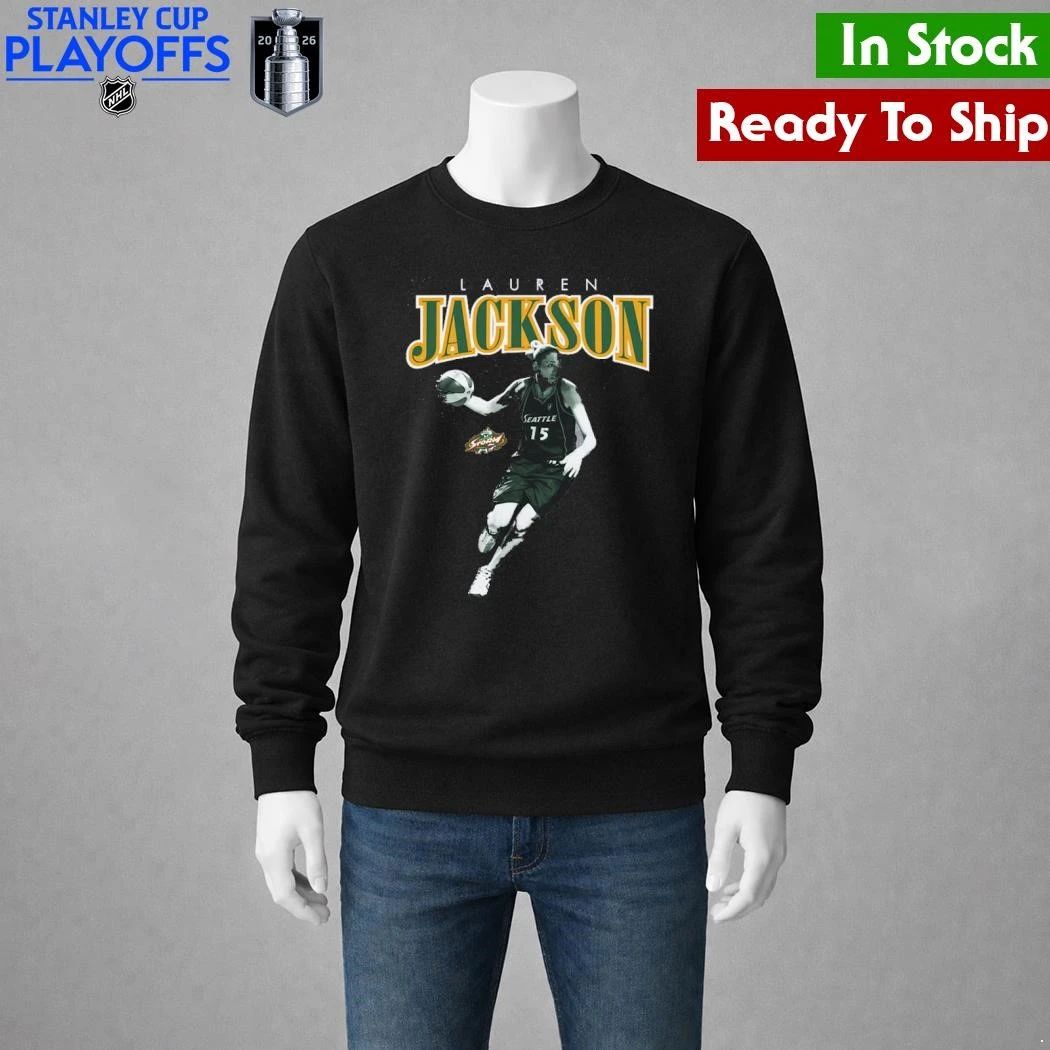 Lauren Jackson Seattle Storm Mitchell & Ness Court Origins Player BoyfriendUp Shirt Unisex , , , Long Sleeve Tee