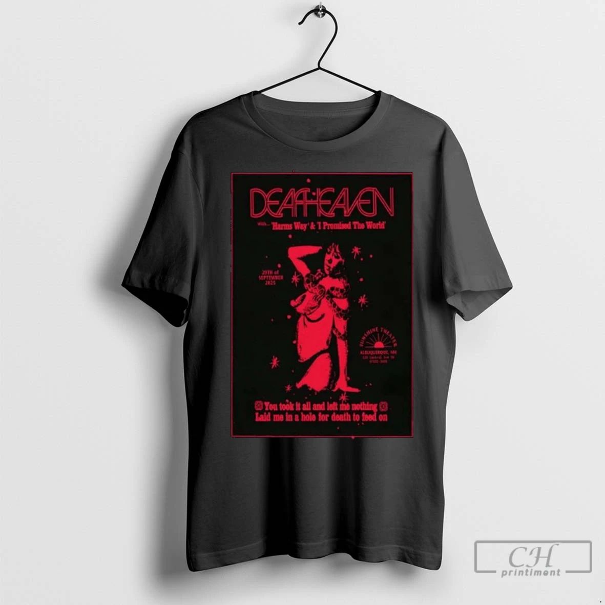 Premium Deafheaven September 29 2025 Sunshine Theater In Albuquerque Nm Long Sleve Unisex , , , Long Sleeve Tee