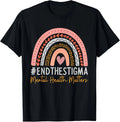 Mental Health Matters End The Stigma Rainbow Boho Unisex Unisex , , , Long Sleeve Tee