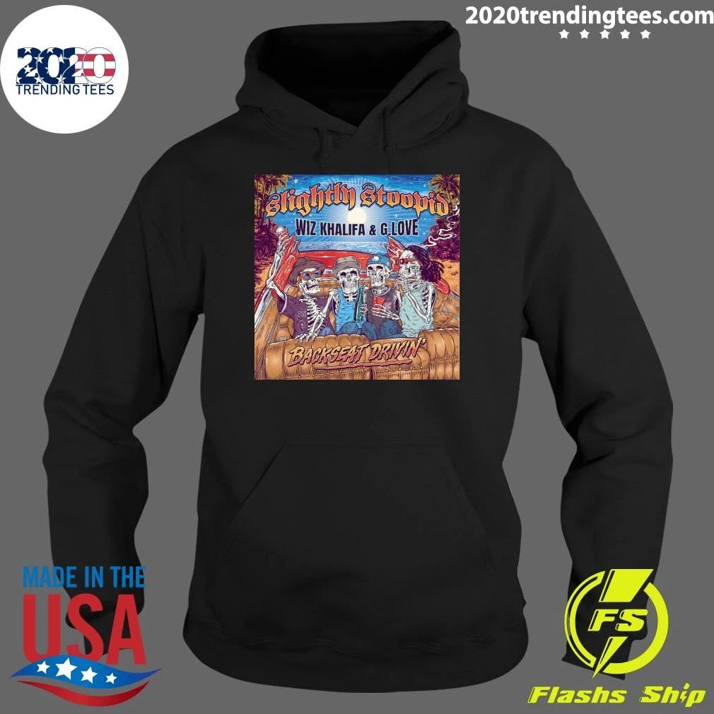 Slightly Stoopid Wiz Khalifa and G Love New Single Cover Back Seat Driving Out July 17 2026 Shirt