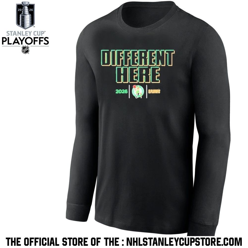 Boston Celtics Different Here 2026 Nba Playoffs Shirt Unisex , , , Long Sleeve Tee