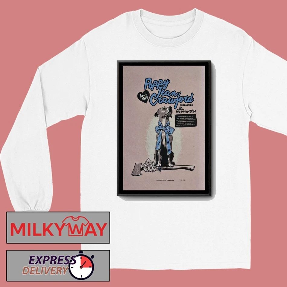 Poppy Jean Crawford West Coast Tour 2025 Poster shirt Unisex , , , Long Sleeve Tee