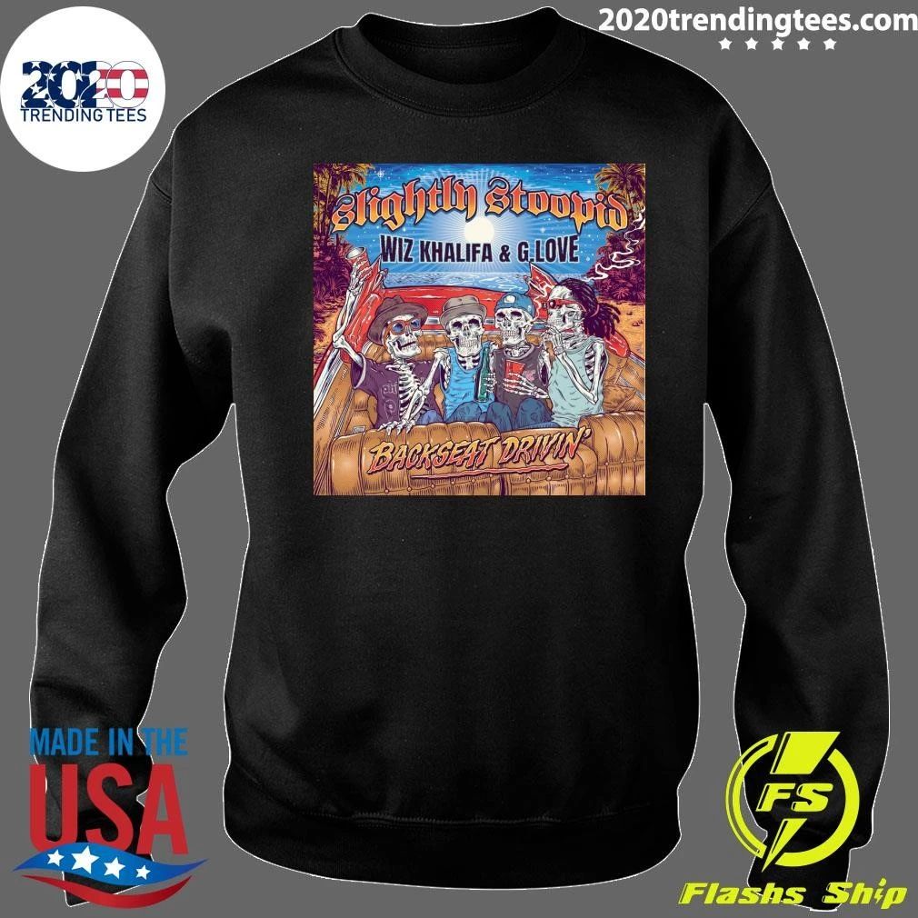 Slightly Stoopid Wiz Khalifa and G Love New Single Cover Back Seat Driving Out July 17 2026 Shirt