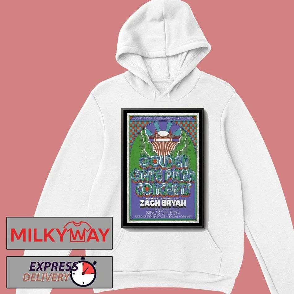 Zach Bryan & Kings Of Leon Event Golden Gate Park Show 2025 Poster shirt Unisex , , , Long Sleeve Tee