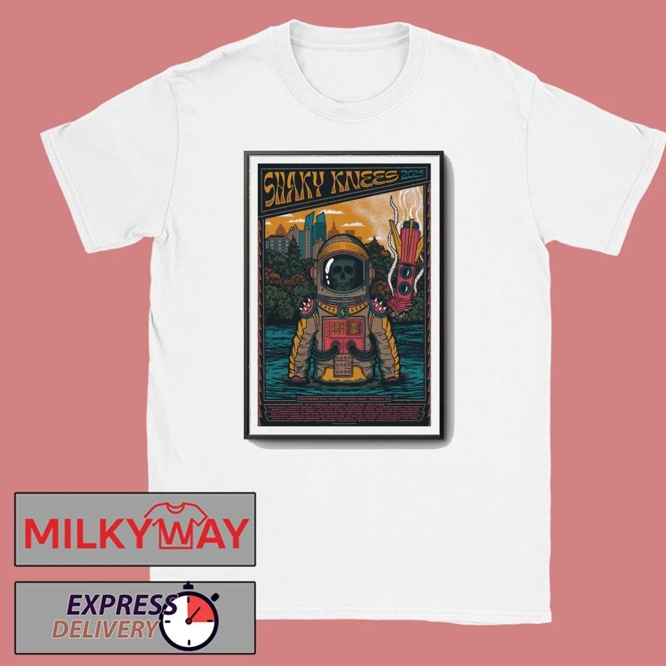 Atlanta, Georgia 2025 Shaky Knees Festival Poster shirt Unisex , , , Long Sleeve Tee