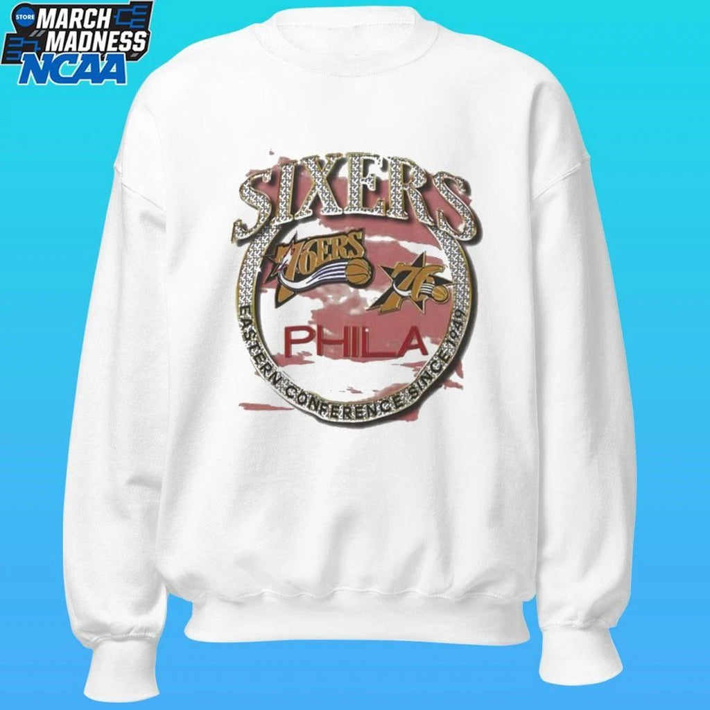 Philadelphia 76ers Hardwood Classics Crown Jewels Shirt Unisex , , , Long Sleeve Tee