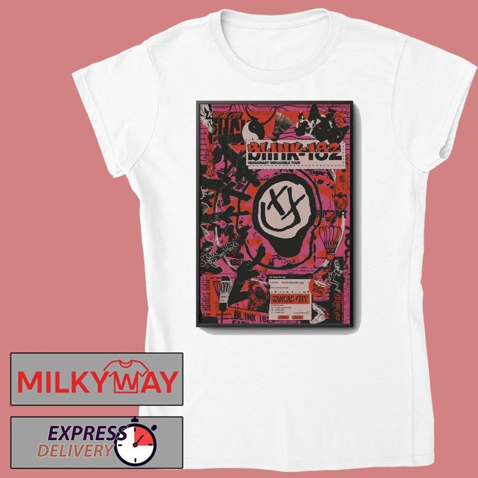 Blink 182 September 27 2025 In Kansas City, MO Tour Poster shirt Unisex , , , Long Sleeve Tee