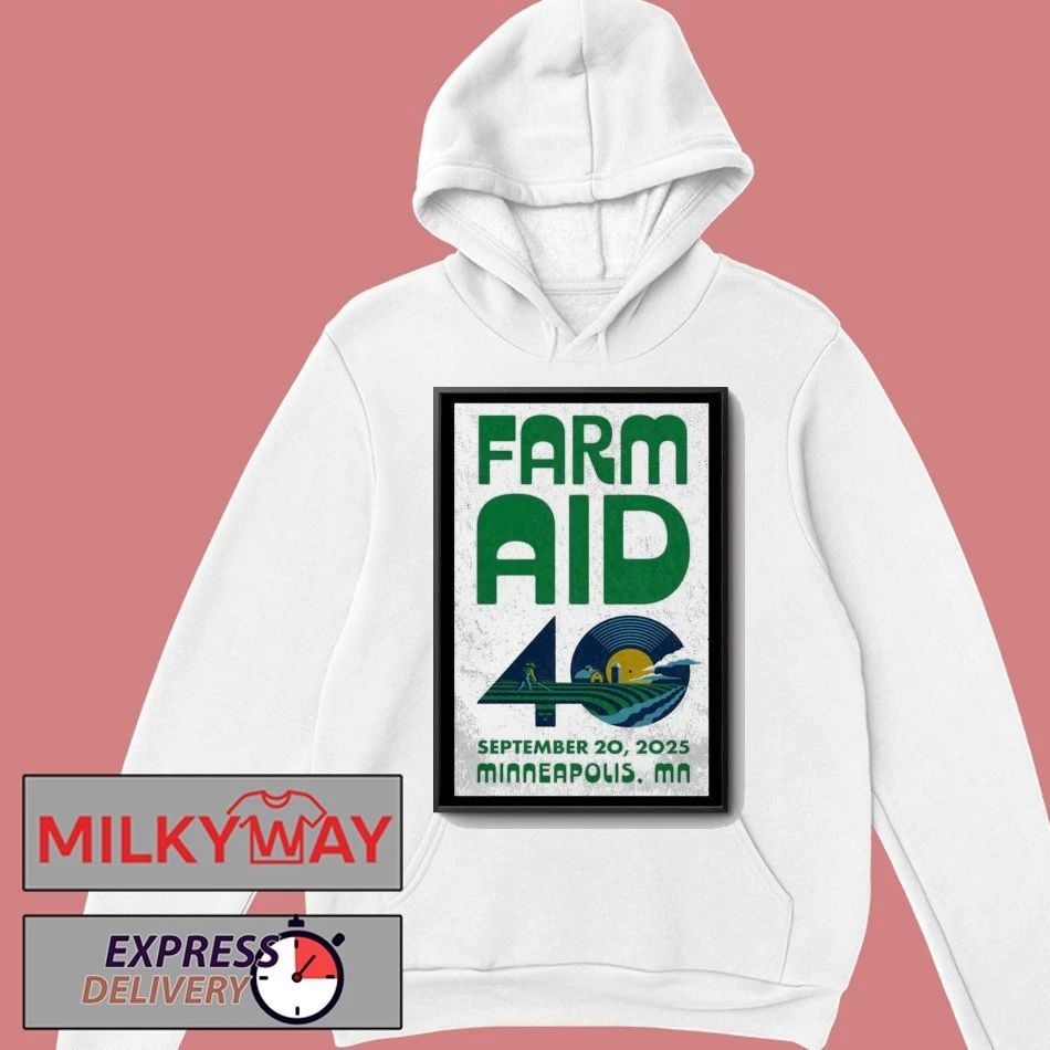 Farm Aid 40 September 20, 2025 Minneapolis, MN Poster shirt Unisex , , , Long Sleeve Tee
