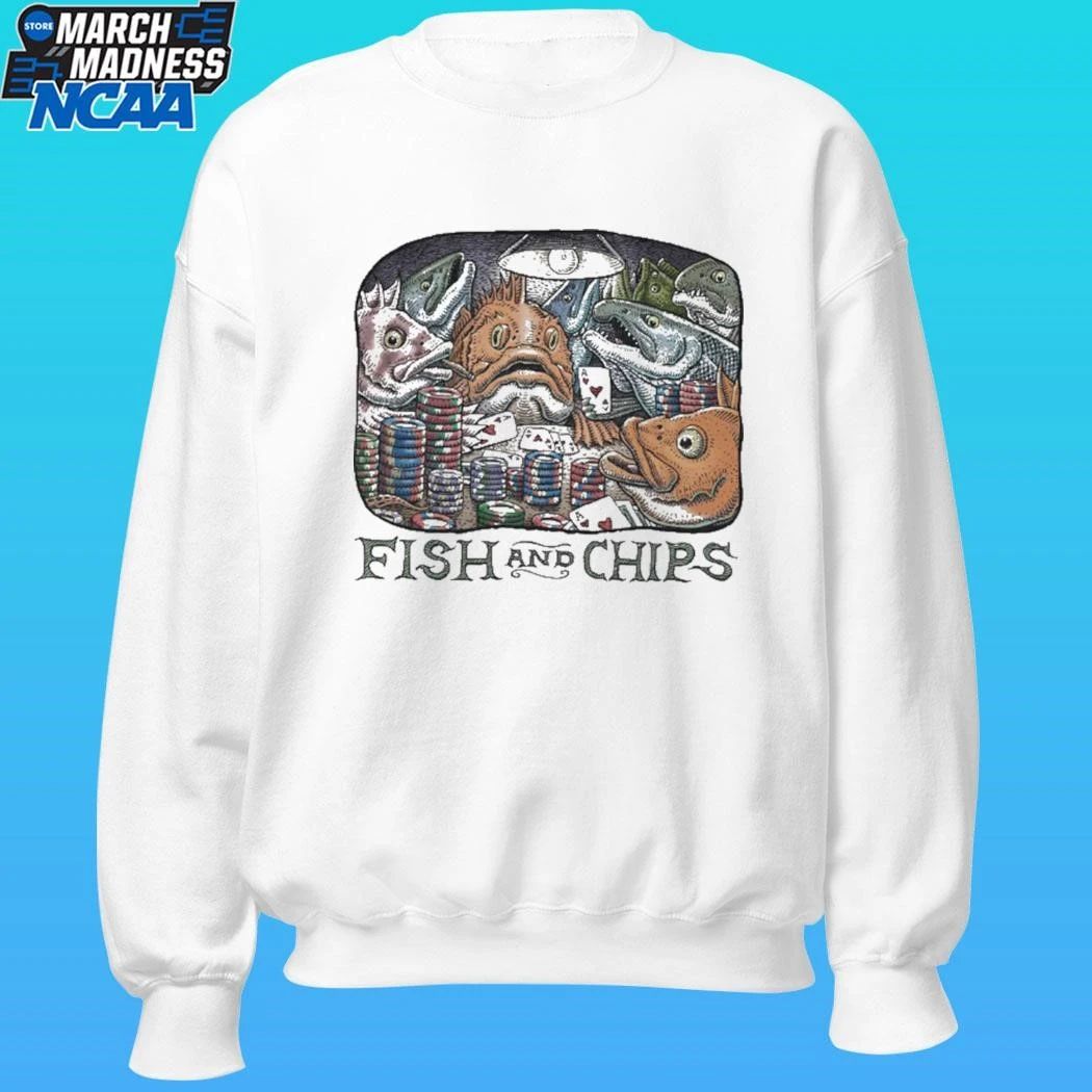 Fish And Chips Poker Game Shirt Unisex , , , Long Sleeve Tee