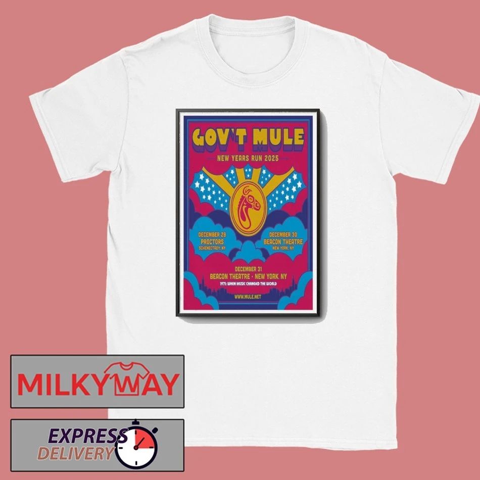 Gov’t Mule Dec 28 2025 Proctors Schenectady NY Poster shirt Unisex , , , Long Sleeve Tee