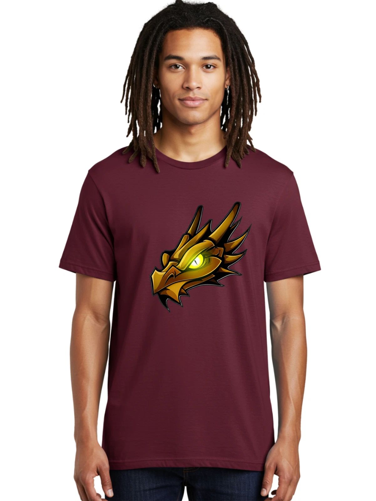 Dragon-Head-5 Mens Graphic Tee, 100% Cotton, Casual Summer Wear Unisex , , , Long Sleeve Tee