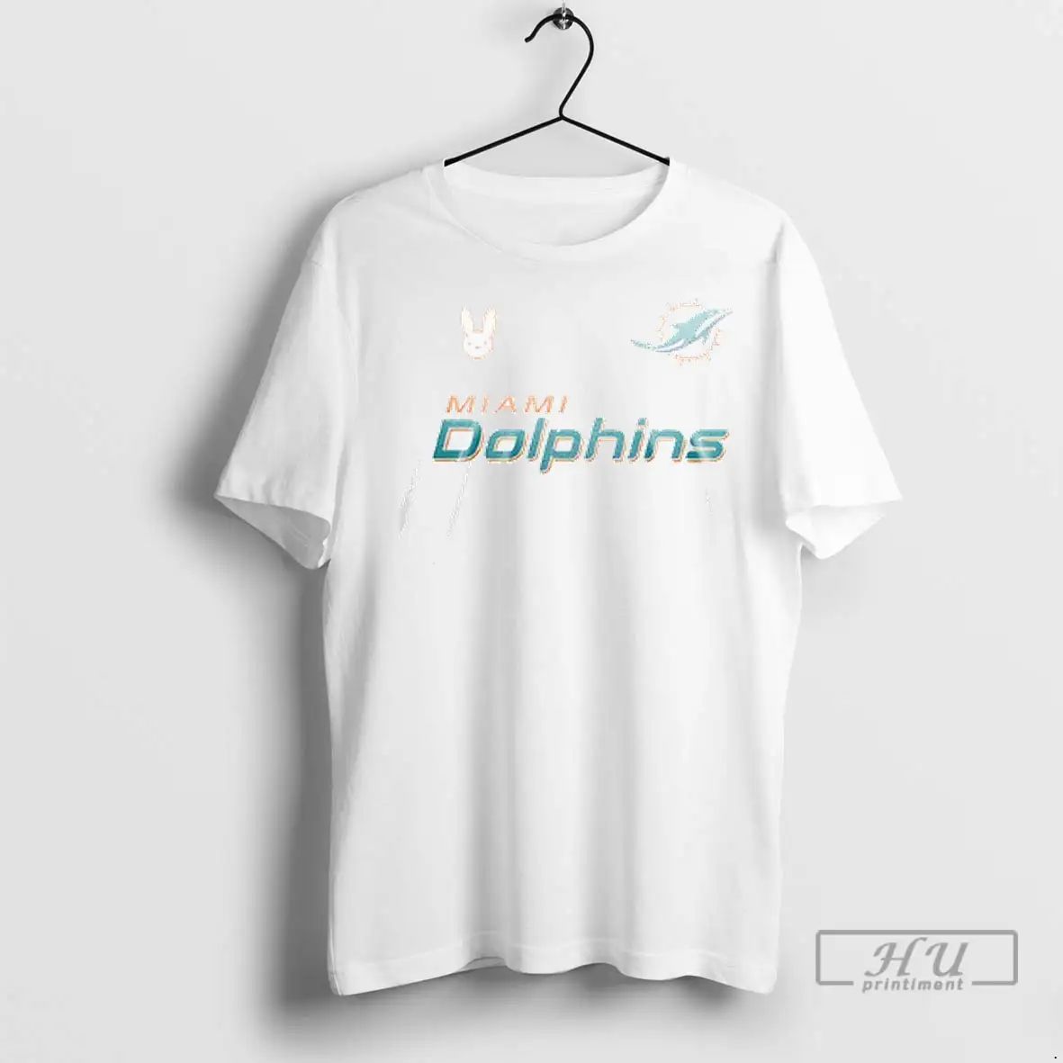 Officials Miami Dolphins X Bad Bunny Frog Mascot Signature T Shirts Unisex , , , Long Sleeve Tee