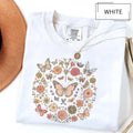 Watercolor Flowers Butterfly Boho Comfort Tee Graphic Shirt Nature Art Gift Unisex , , , Long Sleeve Tee