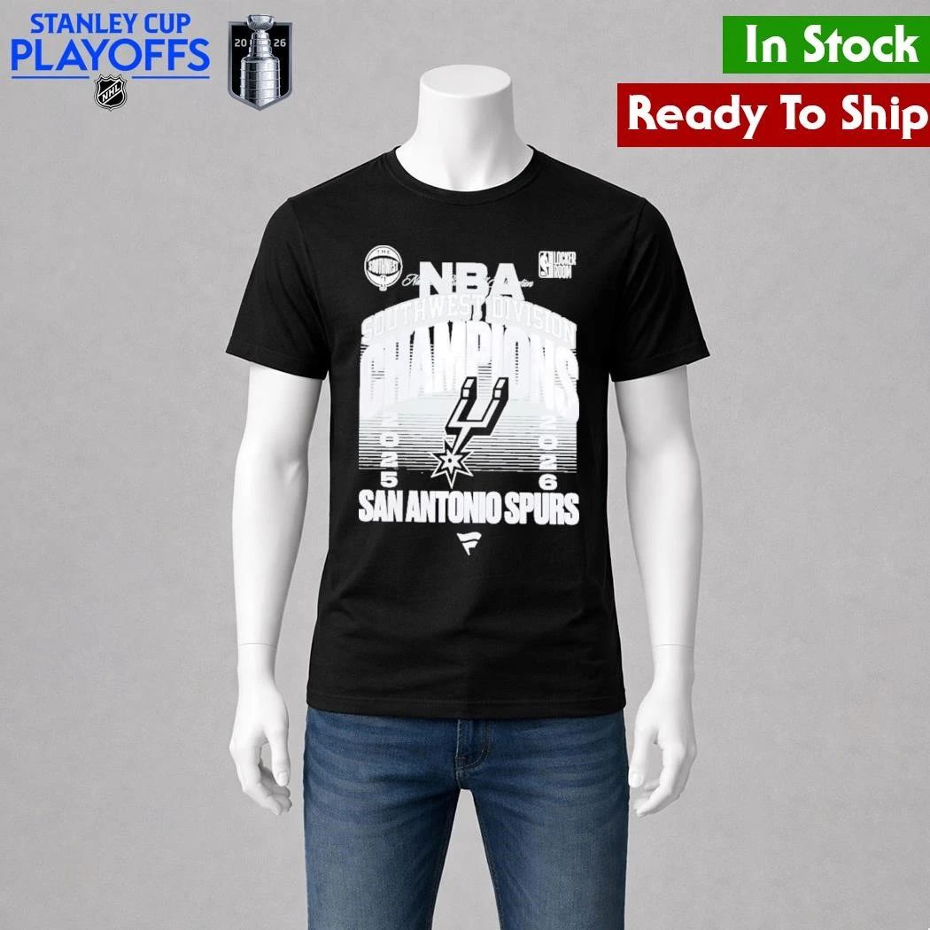 NBA Southwest Division Champions 2025 2026 San Antonio Spurs Locker Room Shirt Unisex , , , Long Sleeve Tee