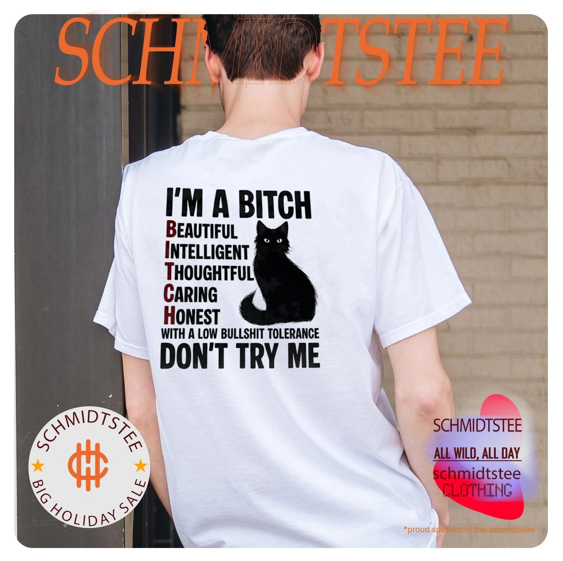 I’m a bitch beautiful intelligent thoughtful caring honest with a low bullshit tolerance don’t try me shirt