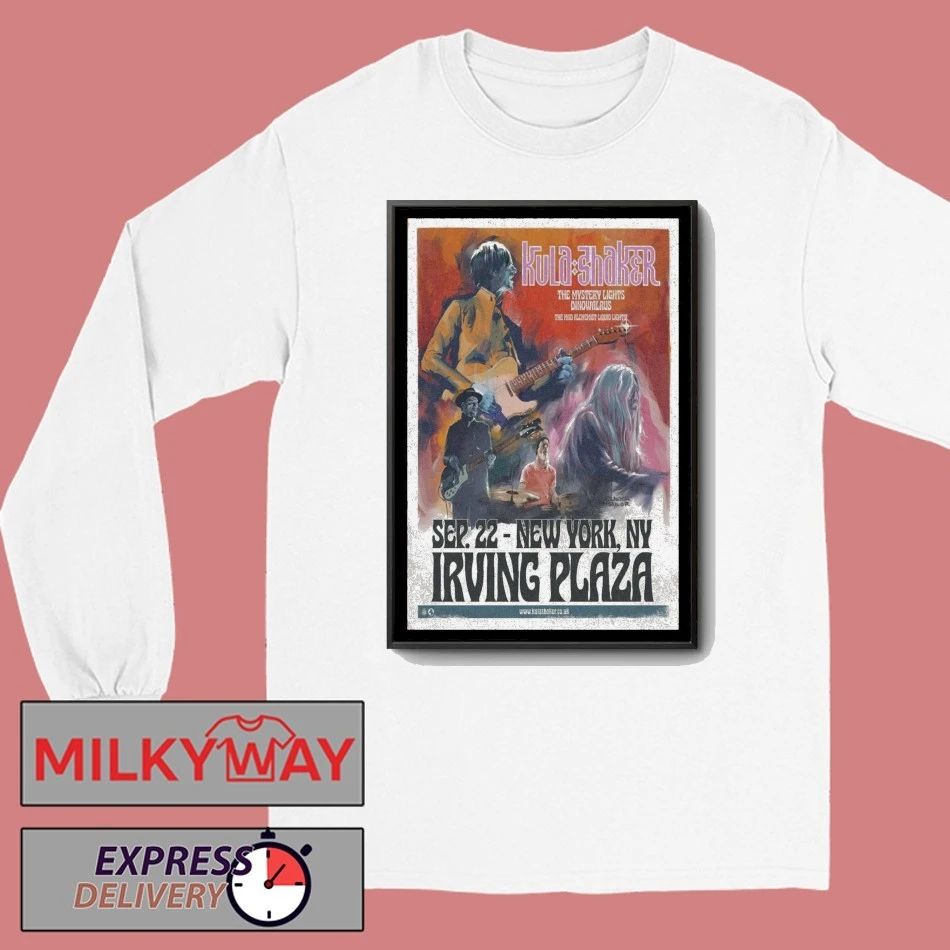 Kula Shaker Sep 22, 2025 Irving Plaza Powered By Verizon 5G. New York, NY Poster shirt Unisex , , , Long Sleeve Tee