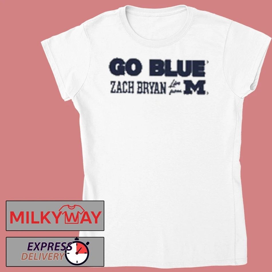 Go Blue Zach Bryan Live at Michigan 2025 shirt Unisex , , , Long Sleeve Tee