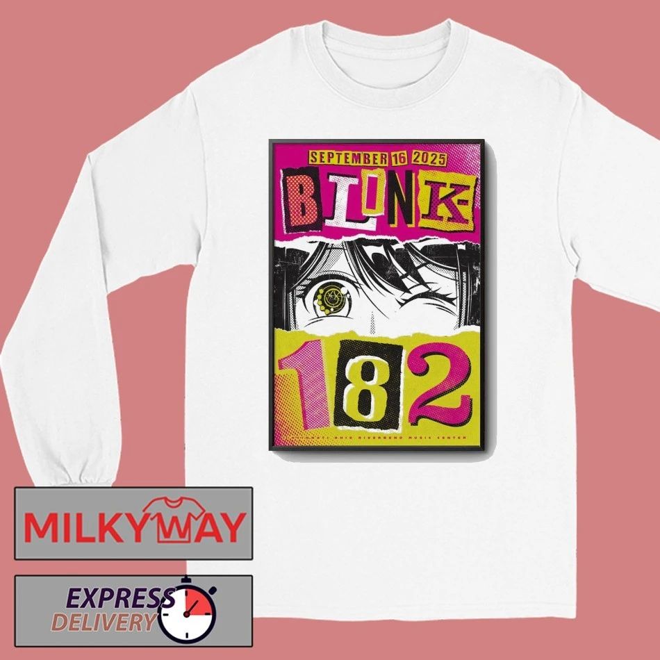September 16 2025 Riverbend Music Center Blink 182 Poster shirt Unisex , , , Long Sleeve Tee