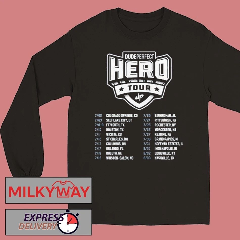 Dude Perfect Hero Tour Shirt Unisex , , , Long Sleeve Tee